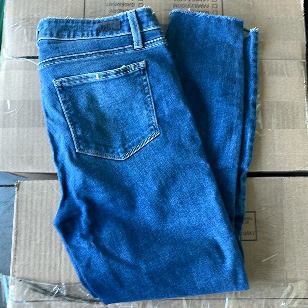 PAIGE Hoxton crop double button skinny jeans
 size 30
